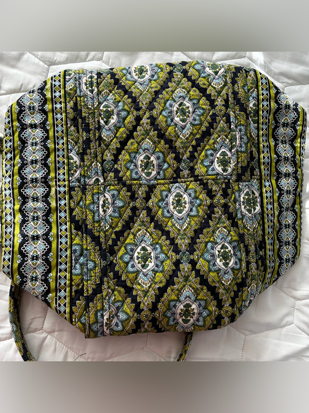 Vera Bradley Cambridge Quilted Small duffel overnight bag - Olive Green - Picture 4 of 7